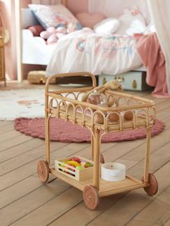 Spielzeug-Puppen Servierwagen aus Rattan MINI BOHO