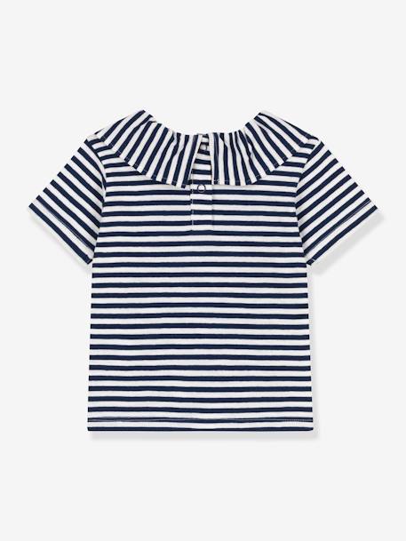 Baby Bluse mit kurzen Ärmeln PETIT BATEAU - weiß gestreift - 2