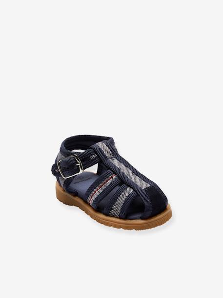 Baby Stoff-Sandalen blau 1