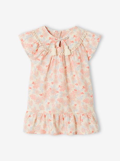 Mädchen Baby Blumenkleid - wollweiß - 3