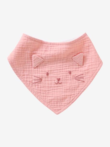 3er-Pack Baby Halstücher, Baumwoll-Musselin Oeko-Tex altrosa katze+beige bedruckt/hygge+nachtblau/polarstern+pack grün panda+pack weiß/grün löwe+pack weiß/orange fuchs+salbeigrün/waldspaziergang 4