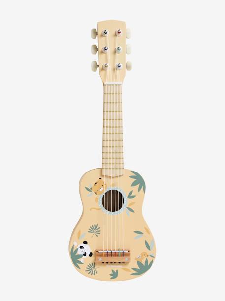 Holz-Gitarre für Kleinkinder FSC® hellbeige/pandafreunde+weiß/bunte dreiecken 2