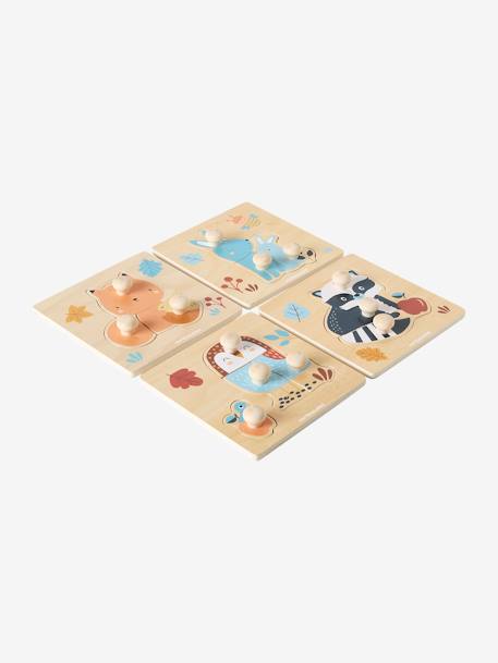 4er-Set Baby Puzzles WALDFREUNDE aus Holz FSC® - natur - 2