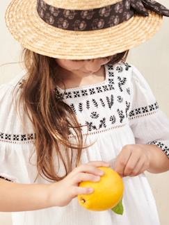 Maedchenkleidung-Mädchen Bluse mit Stickereien