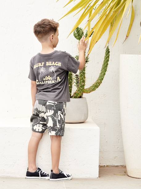 Jungen T-Shirt, Print hinten grau+senfgelb 2