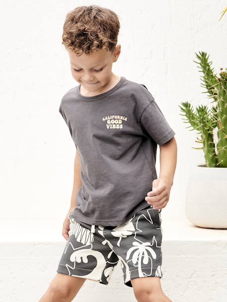 Jungen T-Shirt, Print hinten grau+senfgelb 7