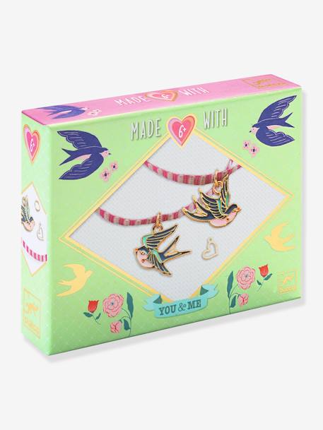 Kinder Armband-Bastel-Set YOU & ME DJECO, Vögel und Schleifen grün 1