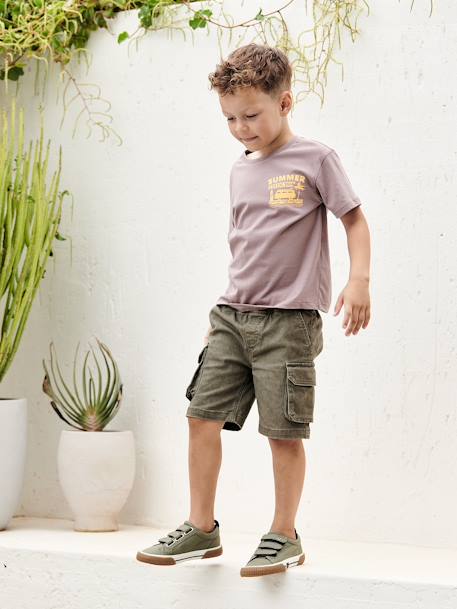 Jungen Cargoshorts mit Dehnbund - beige+khaki+marine - 9