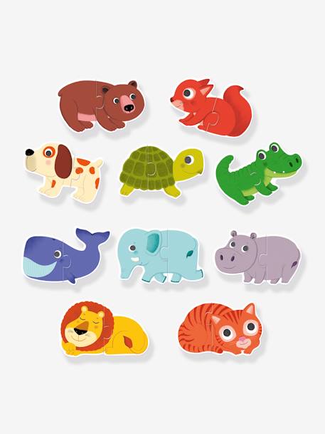 10 Baby Tierpuzzles DJECO, 2-teilig - grün - 1