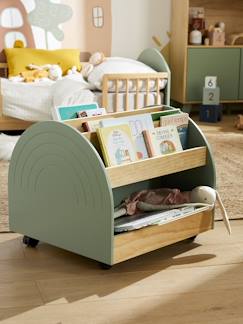 Kinderzimmer-Aufbewahrung-Kommoden & Sideboards-Kinderzimmer Bücherregal auf Rollen REGENBOGEN