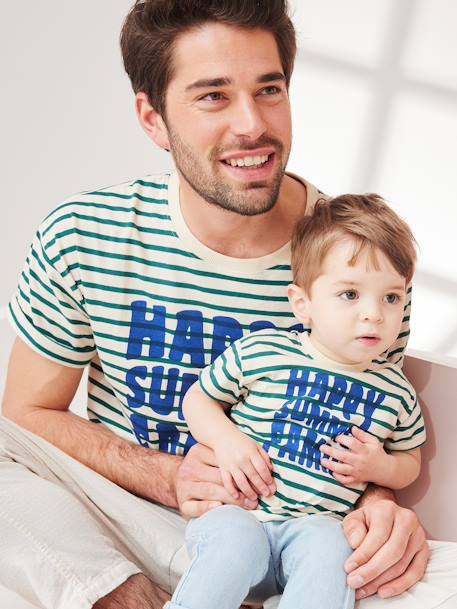 Capsule Collection: Baby T-Shirt HAPPY SUMMER FAMILY grün gestreift 8