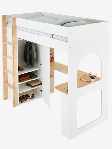 Kinderzimmer Kombi-Hochbett COMBINID, Schreibtisch, Schrank & Regal - weiß - 6