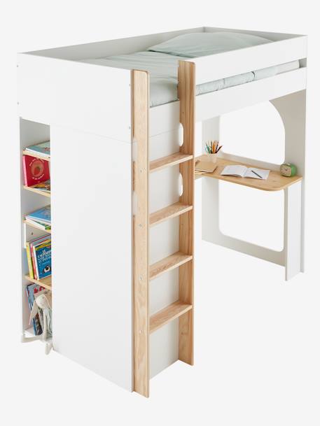 Kinderzimmer Kombi-Hochbett COMBINID, Schreibtisch, Schrank & Regal weiß 5