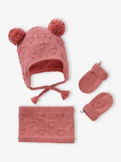 Mädchen Baby-Set: Mütze, Rundschal & Fäustlinge  [numero-image]