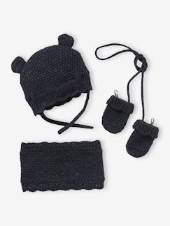 Mädchen Baby-Set: Mütze, Rundschal & Fäustlinge  [numero-image]