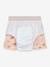 Baby Badeshorts mit Schwimmwindel LÄSSIG - rosa nude+weiß/orange gestreift - 3