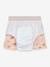 Baby Badeshorts mit Schwimmwindel LÄSSIG rosa nude+weiß/orange gestreift 3