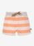 Baby Badeshorts mit Schwimmwindel LÄSSIG rosa nude+weiß/orange gestreift 4