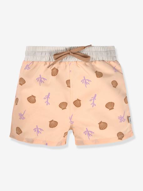 Baby Badeshorts mit Schwimmwindel LÄSSIG - rosa nude+weiß gestreift - 1