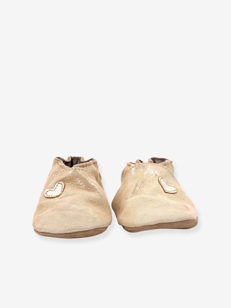 Mädchen Baby Krabbelschuhe MINI LOVE 874682-10 ROBEEZ, Hausschuhe gold 5