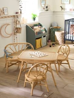 Kinderzimmer-Kinderzimmer-Set: 2 Stühle & Tisch aus Rattan BOHO