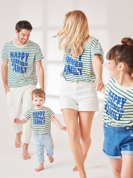 Capsule Collection: Baby T-Shirt HAPPY SUMMER FAMILY grün gestreift 6