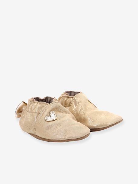 Mädchen Baby Krabbelschuhe MINI LOVE 874682-10 ROBEEZ, Hausschuhe - gold - 1