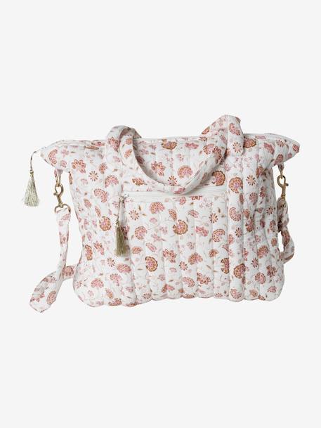 Wickeltasche PLUME, personalisierbar blau indien blume+rosa/folklore blumen+rosa/hippie vintage+weiß bedruckt+weiß geblümt/flora+weiß pfeilsymbole 16