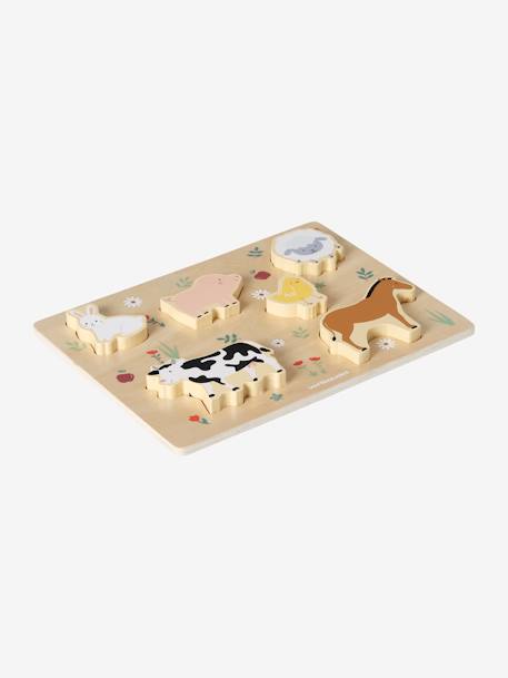 Baby Fühl-Puzzle Holz FSC® beige+braun 3