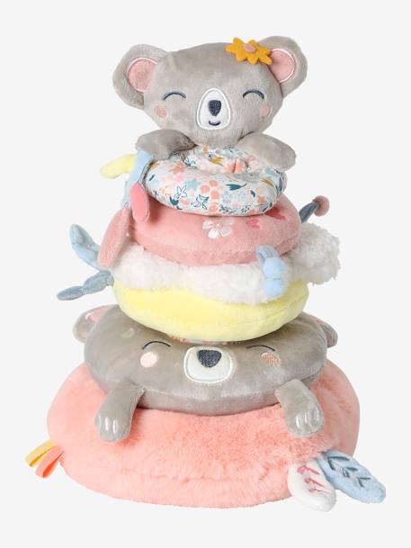 Baby Stapelturm KOALA aus Stoff rosa 1