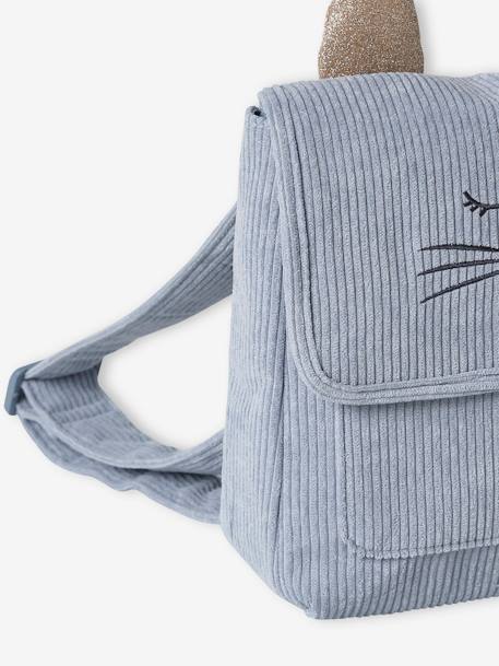 Kinder Vorschultasche mit Katze - graublau - 3