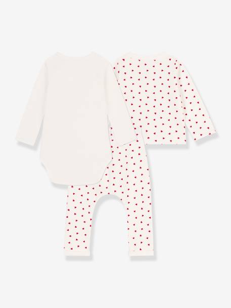 Baby-Set für Neugeborene PETIT BATEAU, Bio-Baumwolle weiß 2