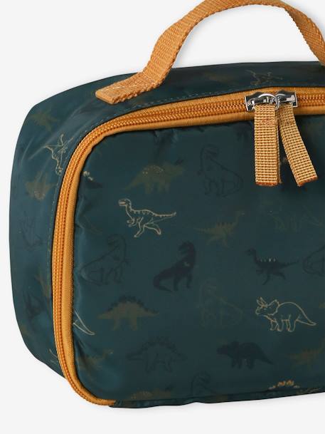 Jungen Lunchbag mit Dinos tannengrün 3