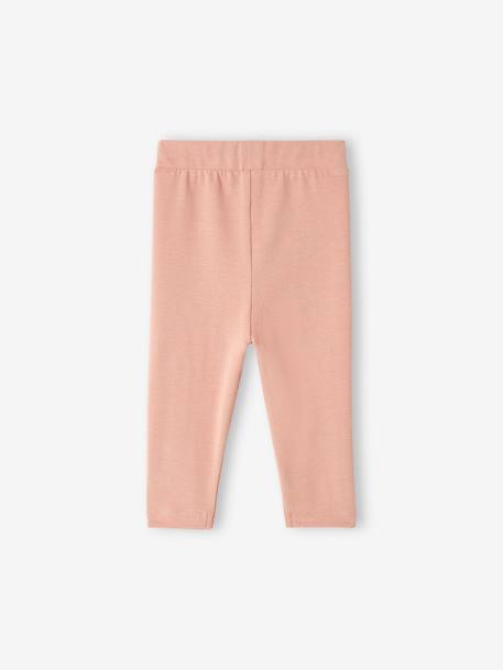 Baby Leggings, Bio-Baumwolle - grau meliert+pudrig rosa - 5