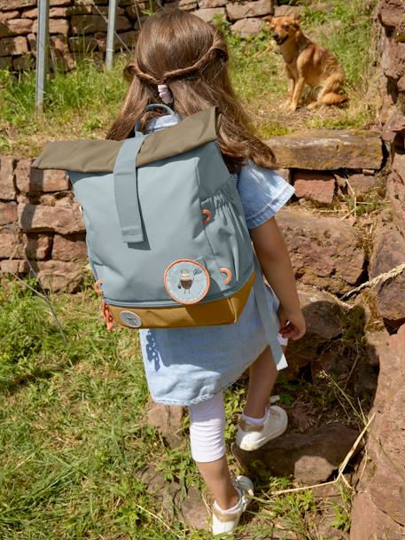 Kinder Rolltop-Rucksack NATURE LÄSSIG blau+braun+grün 7