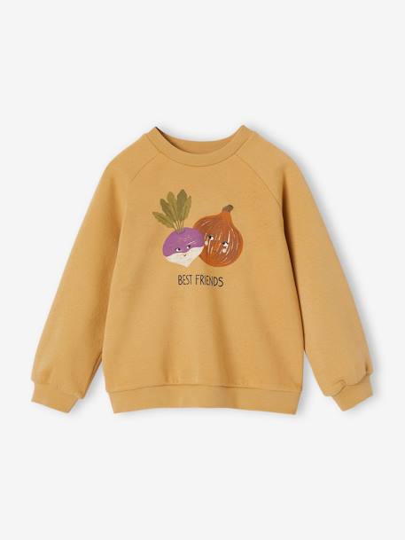 Mädchen Sweatshirt mit Motiv beige+curry 10