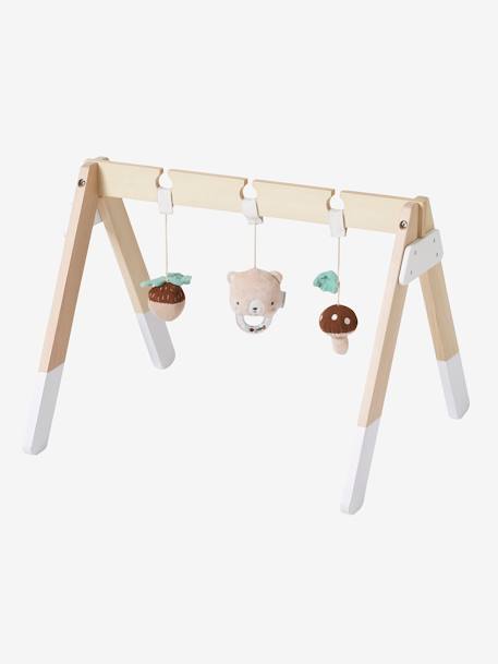 Baby Spielbogen aus Holz FSC® braun/grüner wald/bär+grün/tansania 2