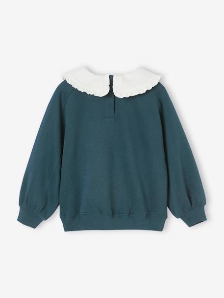 Mädchen Sweatshirt mit Bubikragen - aprikose+marine - 6