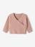 Weiche Baby Wickeljacke Oeko-Tex beige meliert+pudrig rosa+weiß 6