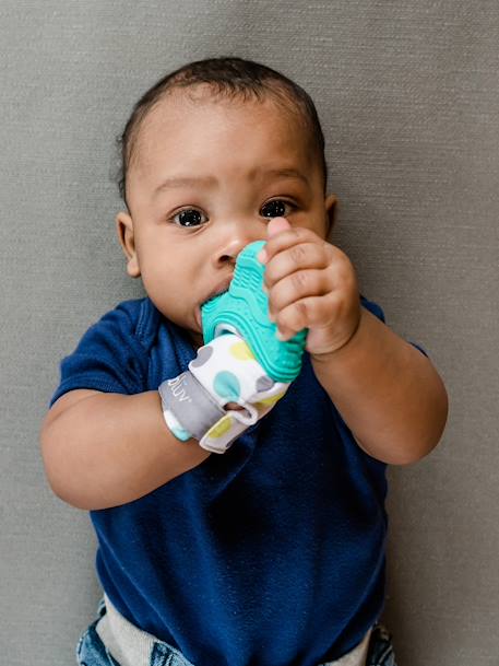 Baby Beiß-Handschuh aus Silikon GLÜV Bblüv blau+grün 2