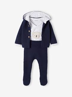 Babymode-Baby-Sets-Neugeborenen-Set: Strickjacke, Hose & Body