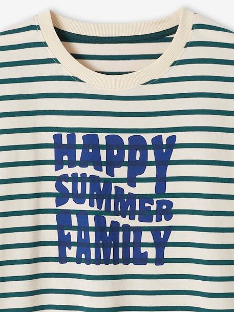 Capsule Collection: Eltern T-Shirt HAPPY SUMMER FAMILY grün gestreift 10