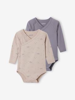 Babymode-Bodys-2er-Pack Baby Wickelbodys, lange Ärmel Oeko-Tex