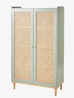 Kinderzimmer-Kindermöbel-Kinderzimmer Kleiderschrank POESIE mit Rattan