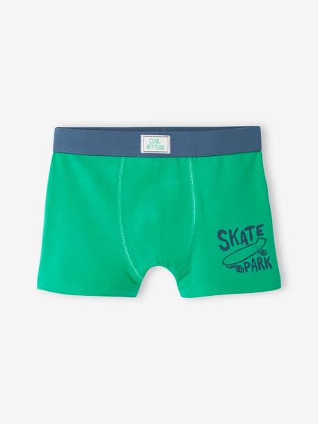 5er-Pack Jungen Boxershorts aus Stretch, Skater grün 5