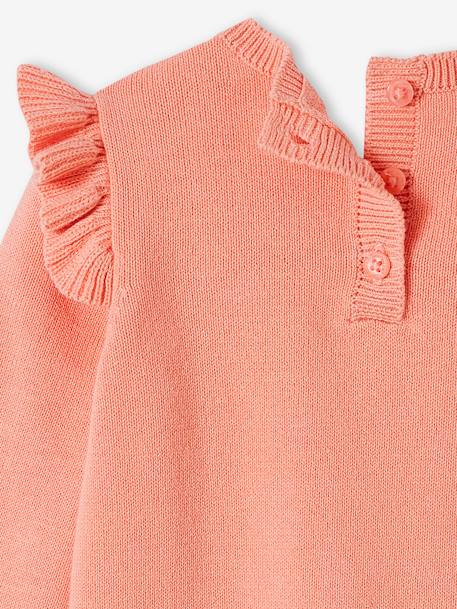 Baby Pullover mit Volants - rosa - 4