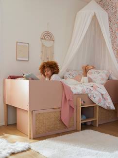 Kinderzimmer-Kinder Hochbett POESIE, Schubladen mit Rattan