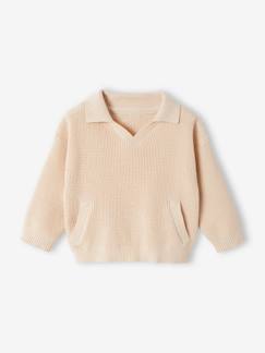 Babymode-Pullover, Strickjacken & Sweatshirts-Pullover-Baby Pullover mit Polokragen Oeko-Tex