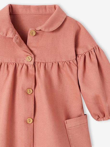 Mädchen Baby Kleid mit Bubikragen grün+rosa 8