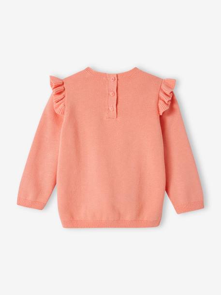 Baby Pullover mit Volants - rosa - 2